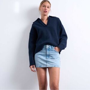 Topshop Denim Mini Skirt